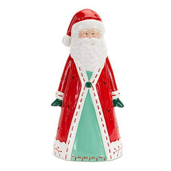 Melrose 84178 Santa Tea Light, 10-inch Height, Clay