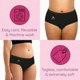 thumbnail image 3 of All About Her® Black Bamboo Underwear for Women High Waisted Panties Leakproof, 3 of 8