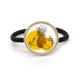 thumbnail image 1 of Dibujo de frutas de piña amarillo Cinta para el pelo de metal plateado y tocado de goma, 1 of 3