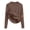 Coffee, variant on Women' Fleece Sherpa Lined Sweater Mock Neck Long Sleeve Thermal Shirt Fall Winter Fuzzy Knit Jumper Tops