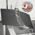 thumbnail image 2 of Silicone Sink Saddle Mat Heat Resistant Protector Divider Pad for Double Kitchen Sink Grey Black 44.7x32.5cm, 2 of 8