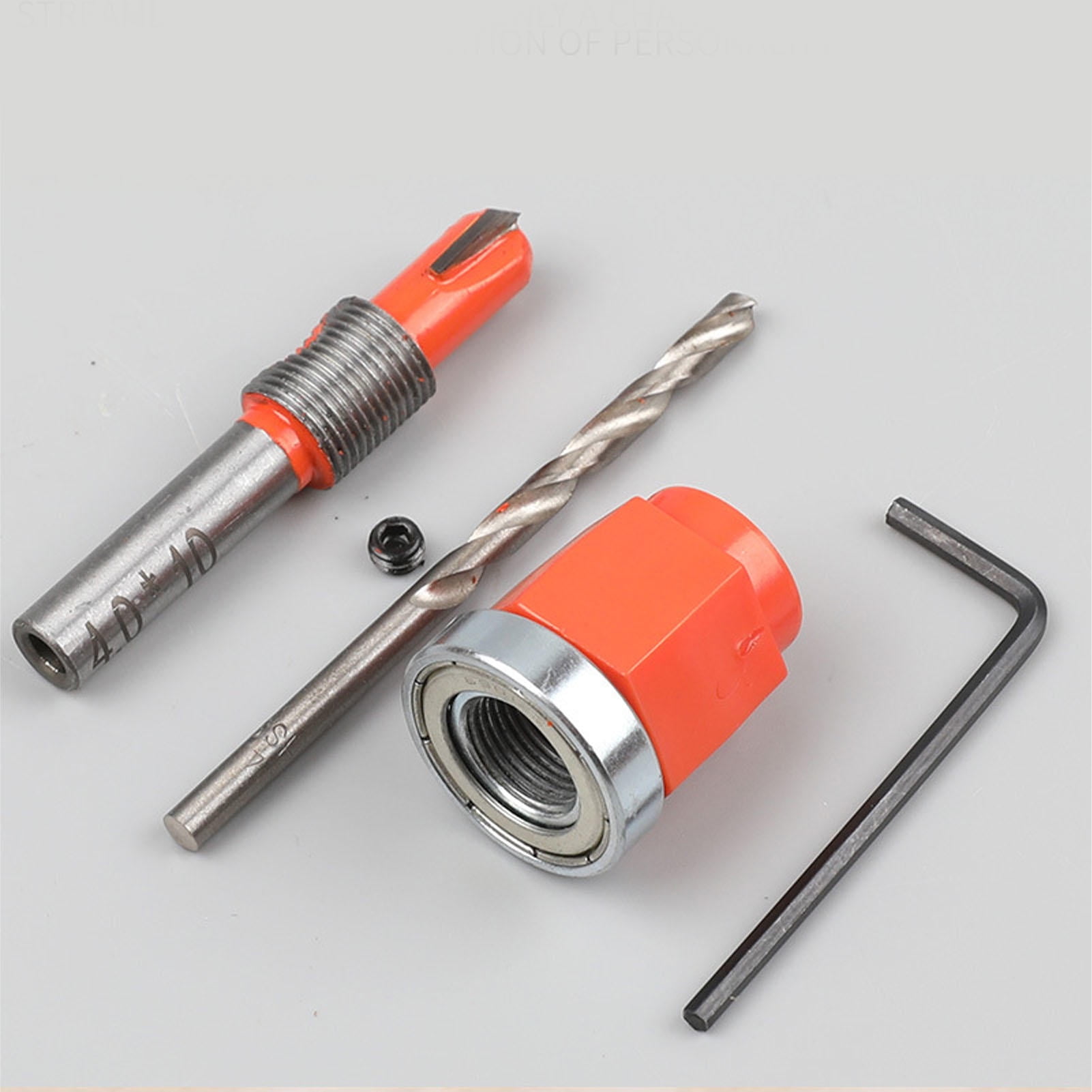 Yajisi 5‑Piece Limit Countersink Drill Bit Set – Cemented Carbide, Built‑In Depth Adjustment, Friction‑Reducing Bearing, Versatile Woodworking Tool