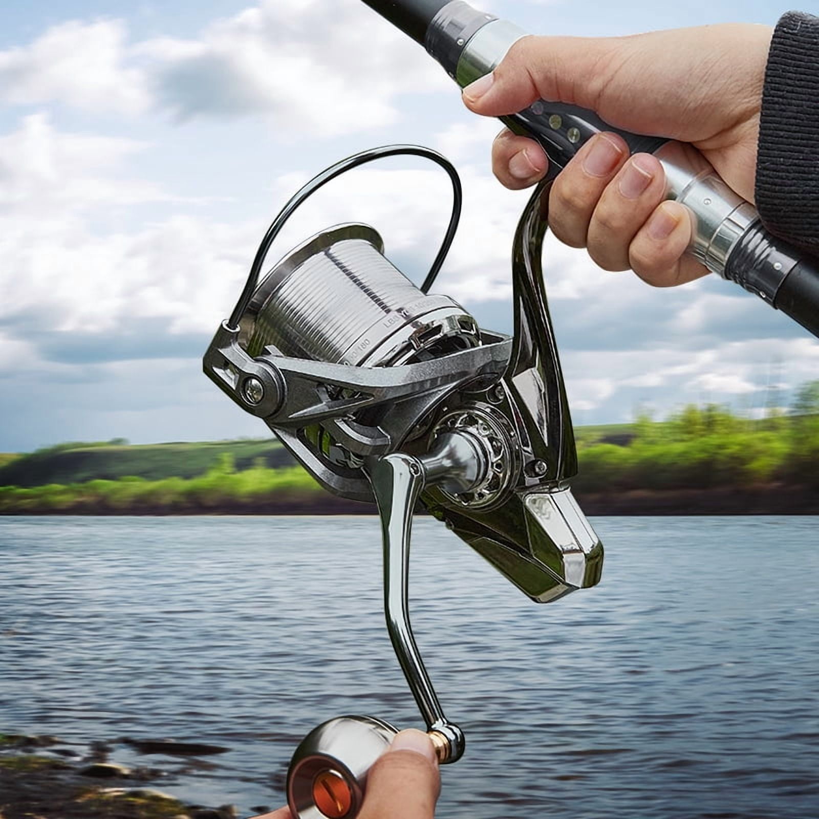 BILLINGS 8000-14000 Metal Spinning Reel 20KG Max Drag Long Casting Reel and Powerful Salt Water Surf Spinning Fishing Reel