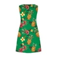 thumbnail image 4 of Womens Sleeveless Summer Dresses Hawaiian Print Sundress Casual Beach Dress Tropical Tank Dress with Pockets, 4 of 8