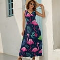 thumbnail image 2 of Flamingo Pattern Pattern Design Sleeveless Dress Summer Clothes for Women Women's Clothing 2025, 2 of 7