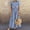 *Light Blue, variant on Women's Button Down Denim Flared Maxi Dress,Casual Summer Dress Black,Women's Plus L