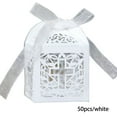 thumbnail image 4 of Yingyy 50 Pieces Gift Boxes Snack Chocolate Cookie Package Holder Paper Decorative Atmospheres Packing Ribbon Hollow Container White, 4 of 8