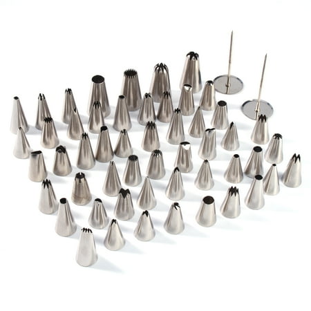 - 52-piece Stainless Steel Cake Piping Nozzles Pastry Tube Kit Decorating Tips Set Baking Tools Bakeware