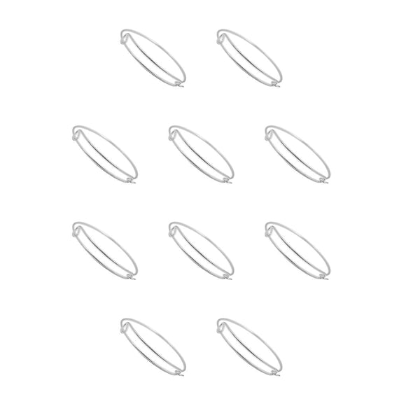 Qarigey expandible, de alambre en blanco retráctil que combina con todo, adorno corporal, regalos perfectos para mujeres y niñas, plata plata abierta 10Conjunto