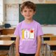 thumbnail image 1 of Blusas y camisas de manga corta con cuello redondo para niños y niñas, camisetas gráficas de manga corta, blusas con estampados bonitos para la temporada escolar., 1 of 9