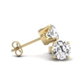 thumbnail image 2 of TimeLe$$ Classics 1/4 Carat TW Natural Diamond Solitaire Stud Earrings in Yellow Gold, 2 of 5