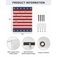 thumbnail image 2 of 4th of July RV Awning Sun Shade Screen 9'X7' Patriotic Stars Red Stripes Mesh Sunscreen American Flag Awning Shade Screen with Zipper UV Blocker Completed Kits Outdoor Canopy for RV Motorhome Camper, 2 of 7