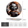 thumbnail image 4 of Lsque Chucky Pattern Ceramic Decorative Plate Decorative Plates with Display Stand Personalized Porcelain Plate Ceramic Ornaments for Wall Hanging Decoration-8in, 4 of 6