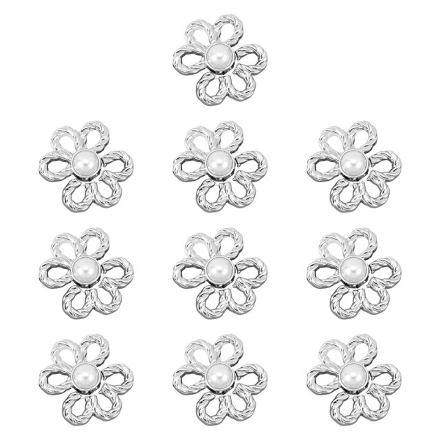 HILABEE 10 Pcs Boutons de Jeans à Fleurs Boucles de Taille pour Jeans Amples