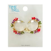 Time and Tru Flower Hoop Earrings