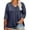 Navy, variant on Pincandy Women Plus Size Neck 3/4 Sleeve Casual Tshirts Loose Basic Tunic Tees Shirts Dressy Casual Henley V-Neck Summer Tops Pleated T-Shirts Loose Fit Tunic Blouses,Dark Gray,4XL