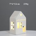 thumbnail image 1 of Pequeña mesa iluminada con led blanco personalizada, decoración navideña colgante, artesanía de cerámica, decoración de casa, casas de pueblo navideñas de cerámica, 1 of 4