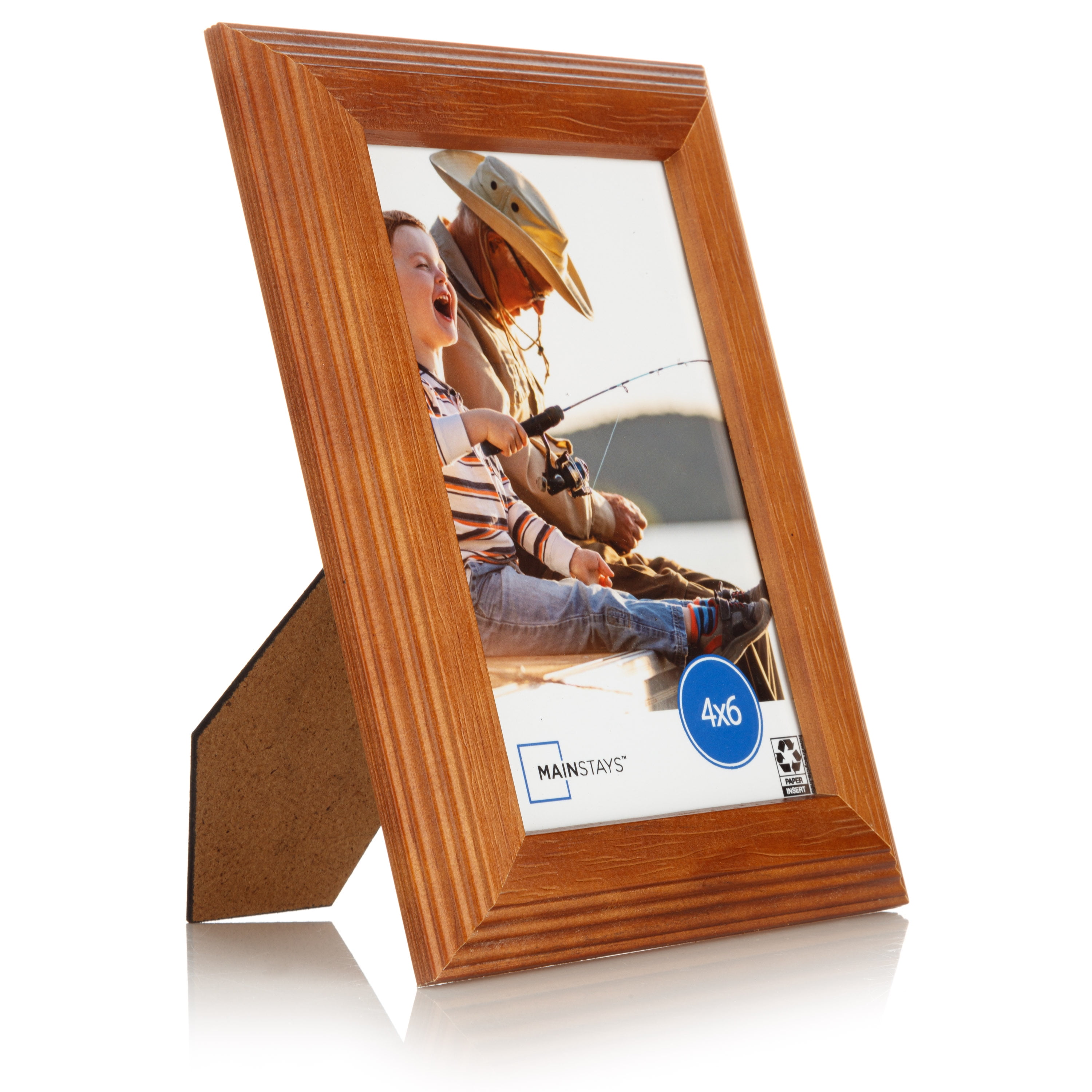 GraduationMall 4x6 Wood Picture Frames,Real Glass,Wall or Tabletop Display  Photo Frames,Oak Set of 2
