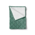 thumbnail image 2 of Dragon Soft Flannel Fleece Throw Blanket, Repetitive Pattern of Symbolic Mystic and Cultural, Cozy Plush for Indoor and Outdoor Use, 70" x 90", Grey Teal Laurel Green, by Ambesonne, 2 of 5