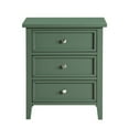 thumbnail image 2 of Comfort Pointe Lennon 3-drawer Vintage Green Wood Nightstand, 2 of 2