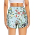 thumbnail image 2 of Lsque Chinoiserie Floral Palm Tree Printed Women's Running Shorts with Liner Pockets,Elastic Quick Dry Workout Athletic Gym Yoga Shorts,Womens High Waist Shorts-X-Large, 2 of 9