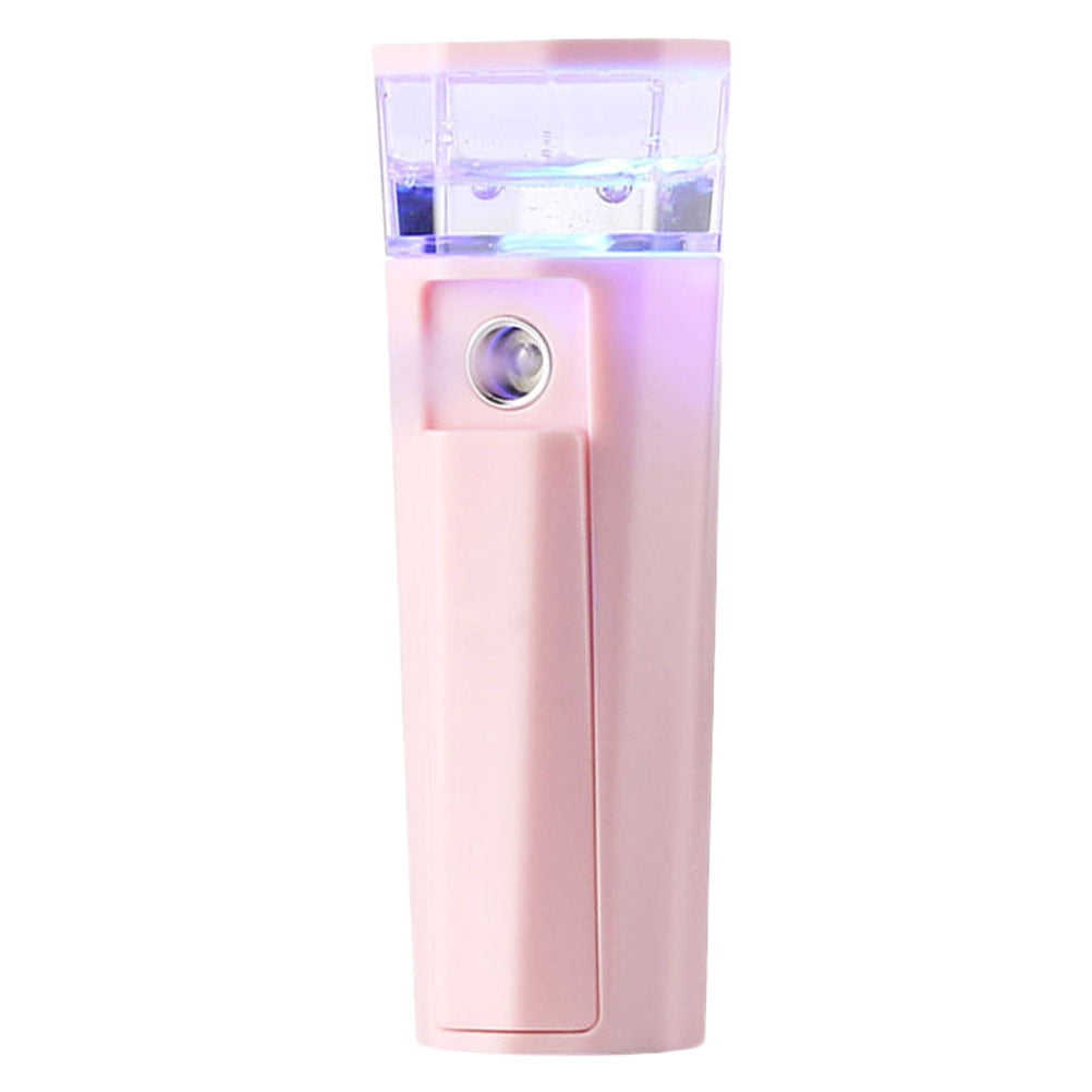 1Pc Professional USB Nano Ionic Warm Mist Facial Steamer Moisturizing Cleansing Pores Steamer Sprayer Face Humidifier (Pink)
