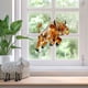 thumbnail image 3 of Adorno colgante de vaca para ventana | Decoración de animales de granja estilo vidriera | Detalles de mariposas y flores, 3 of 7