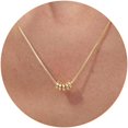 thumbnail image 1 of Collar de oro para mujer, collar chapado en oro, collar de flor de loto, collar de cuentas simple, joyería diaria para niñas, 1 of 5