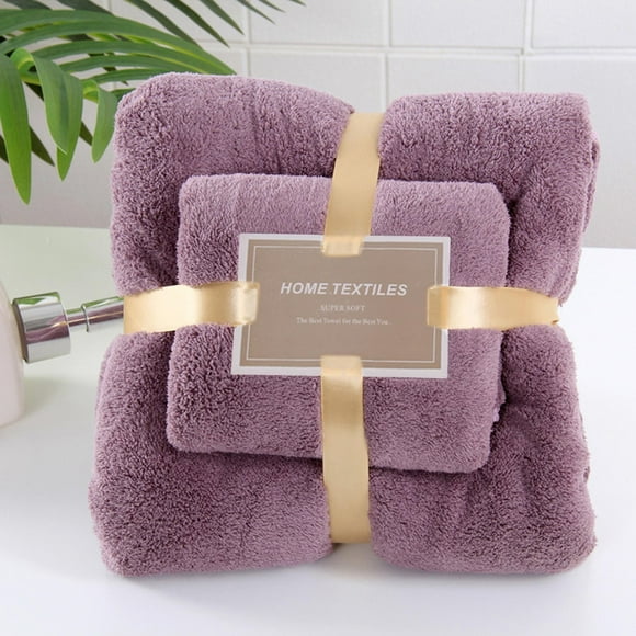 Xihbxyly Juego de Toallas de Baño de Algodón, Suaves y Cómodas, de Microfibra, Muy Absorbentes, Ideales para Viajes o Uso Doméstico, de 2 Piezas, 73 X 140 Cm y 35 X 75 Cm.
