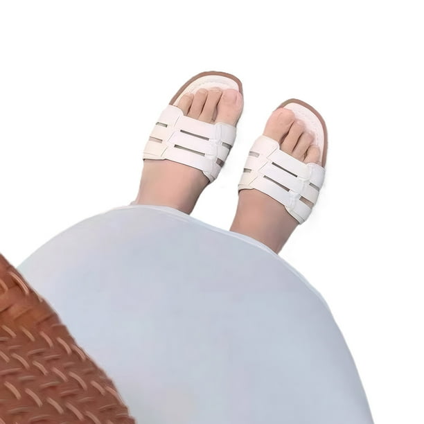 Sandalias Vestir Planas Con Cruzadas Slip On para Mujer Dressy Summer