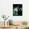 thumbnail image 2 of JEUXUS Norse Decor Black and White Painting Vikings Ship Artwork Fantasy Sailing Boat Pictures for Living Room Home  Dragon Canvas Wall Art Modern Framed Ready to Hang Posters and 16x20in, 2 of 4