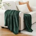 thumbnail image 4 of Battilo Dark Green Throw Blanket,Chenille Knit Throws for Couch Bed,Housewarming Gifts,51"x 67", 4 of 8