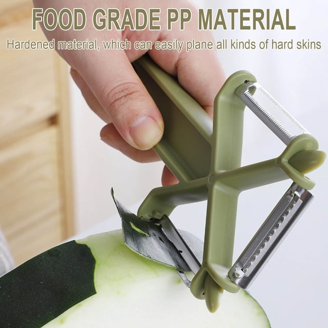 Pelador Multiusos, Diseño de Tres Cuchillas, Tritura y Pela Verduras de Forma Eficiente, Mango Cómodo, Material Duradero, Fácil de Guardar, Herramienta de Cocina para El Hogar, Tamaño 8,5 X