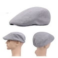 thumbnail image 5 of jiaroswwei Vintage Men Solid Color Cotton Newsboy Cap Flat Beret Outdoor Sports Sun Hat, 5 of 8