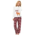 thumbnail image 2 of Christmas Family Matching Pajamas Sets, Xmas Elk Reindeer Print Family ​Christmas Pjs ​Matching Sets Loungewear Outfit T-Shirt /Casual Trouser Pant Set, 2 of 5