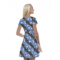 thumbnail image 2 of Women’s A Line Billiard Summer Dress, Retro Triangle Arrangement, Cross Wrap V Neck, 6 Sizes, by Ambesonne, 2 of 2