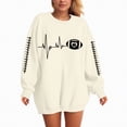 thumbnail image 2 of Towmus Womens Letter Tops Ladies Floral Print Loose Long Sleeve Sweatshirt Round Neck Pullover Top T-Shirt Top Autumn and Winter, 2 of 6