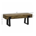 thumbnail image 7 of Demi Bonn 48" Garden Bench with Metal Legs, Rustic Wood Effect Concrete Entryway Bench, End of Bed Bench, Indoor Outdoor Use for Patio, Park, Porch, Brown, 7 of 7