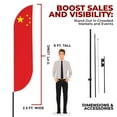thumbnail image 3 of China Sign feather flag Pole Kit for Outdoor by Mavis Printing | 15 FEET Long Polyester Outdoor Banner Flag Stand for Easy Hang | HD Print Swooper Flag Pole Mount to Advertise China| Made in USA, 3 of 7