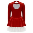 thumbnail image 3 of Aislor Girls Christmas Dance Cosplay Xmas Holiday Ice Skating Dress Red 8, 3 of 7