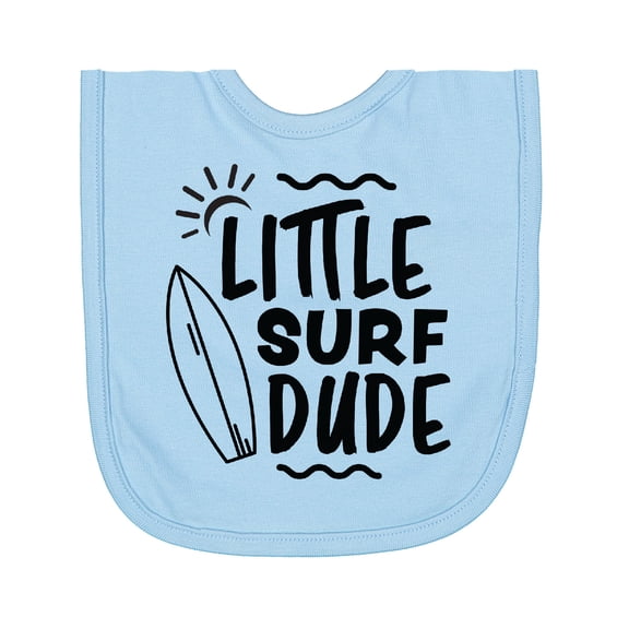 Inktastic Little Surf Dude with Surfboard Newborn Bib