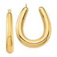 thumbnail image 1 of 14k Polished Hollow Hoop Earring Jackets S1384, 1 of 2
