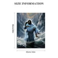 thumbnail image 3 of Jesus Embracing Woman Walk in Water Canvas Wall Art, Safe in His Arms Pictures Canvas Print Posters Wall Decor, Christian Wall Art Home Decor for Living & Prayer Room Framed, 3 of 5