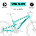 thumbnail image 5 of 26" Mountain Bikes for Adults Teens, 21 Speed Mountain Bicycle w/ Disc Brakes, Bike for Mens Womens, City Commuter Bikes Suit for Rider Height 5'4"-6'2", 85% assembled (Blue), 5 of 9