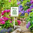thumbnail image 3 of Eveokoki 8x12 Inch Please Do Not Step On Plants & Flowers Aluminum Lawn Sign Stand Yard Sign With Metal Stakes Kit Outside Garden Grass Farm Signs Outdoor Decorations, 3 of 6