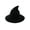 Black, variant on Cathery Adult/Kids Witch Hat Wide Brim Foldable Pointed Cap Modern Cotton Wool Hat for Halloween Party Costume Accessories