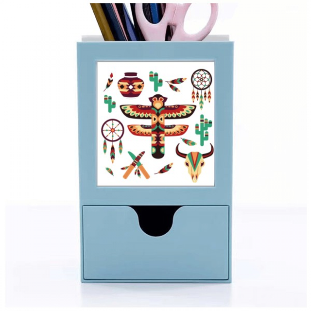 Native American Dream Catcher Indian Tarjeta de clip de pluma del gestor de suministros de oficina
