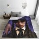 thumbnail image 4 of Manta de felpa de Wednesday Addams, ultra suave y acogedora, de lujo, para sofá cama, mantas de felpa cálidas y ligeras para todas las estaciones, 60 x 50 pulgadas, 4 of 6