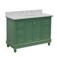 thumbnail image 2 of Bella 48" Bathroom Vanity with Sage Green Cabinet and Carrara Marble Top, 2 of 7