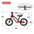 thumbnail image 3 of CIPACHO Kids Balance Bike with 12" Rubber Foam Tires, Adjustable Seat, Magnesium Alloy Frame Toddler Bike for Kids 1-5 Years, Red, 3 of 9